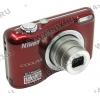 Nikon CoolPix L27 <Red> (16.1Mpx, 26-130mm, 5x, F3.2-6.5, JPG, SDXC, 2.7",  USB2.0,  AV,  AAx2)