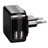 Зарядное устройство сетевое универсальное, 230В/4.2 A, для USB устройств, два порта, черный,  Hama     [ObG] (H-107802)