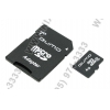Qumo <QM4GMICSDHC6> microSDHC 4Gb Class6  +  microSD-->SD  Adapter