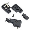 Штекер угловой для кабеля вспышки, винтовой, 3.0 мм, DIN 19003, черный, Hama     [ObF] (H-6964)