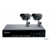 Комплект видеонаблюдения Falcon Eye FE-004H 2-е  уличные камеры с ИК подсветкой 1/3"  CCD; чувствительность 0 Лк при ИК вкл;   блок питания 5А  для по (FE-004H-Kit 3)