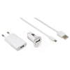 Зарядное устройство Picco для micro USB-устройств + кабель USB - micro USB(p-p) 230В + автомобильный адаптер 12V, белый, Hama     [ObG] (H-102006)