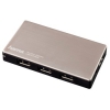 Концентратор USB 3.0 1:4 + блок питания, 5Гбит/сек, черный/серебристый,  Hama     [OhC] (H-54544)