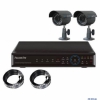 Комплект видеонаблюдения Falcon Eye FE-004H  База HDD 3.5"  500 Гб в комплекте; 2-е  ул камеры с ИК подсветкой 1/3" CCD; чувствительность 0 Лк