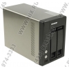 QNAP NAS Server<TS-221> (2x3.5"/2.5"HotSwap SATA, RAID0/1/JBOD,  GbLAN,USB2.0,  USB3.0,  2xeSATA)