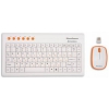 Клавиатура + мышь Mediana KM-313 клав:белый мышь:белый USB беспроводная (M-KM-313WO)