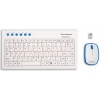 Клавиатура + мышь Mediana KM-313 клав:белый/синий мышь:белый/синий USB беспроводная (20313WHITE/BLUE)