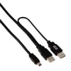 Кабель Hama H-39748 USB 2.0 2*A-mini B (B5) (m-m) 1.0 м 1кл черн (00039748)