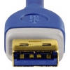 Кабель Hama H-39675 USB 3.0 A-A (m-f) удлинительный 3.0 м  экранированный 5 Гбит/с 3зв синий (00039675)