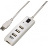 Разветвитель USB 2.0 Hama Switch 4порт. белый (00054591)