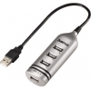 Разветвитель USB 2.0 Hama Round1:4(39690) портов:4 серебристый (00039690) (мин.кол.5)