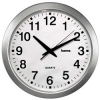 Часы настенные аналоговые Hama CWA100 H-92645 белый/серебристый (00092645)