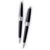 Ручка шариковая Cross Apogee (AT0122-2) Black RP (M) чернила: черный полированный хром с матовым кольцом в середине ручки