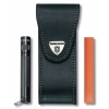 Чехол Victorinox 4.0523.32B кожа для ножей 111мм с отд. дфонаря и точильного камня в пакете черный