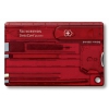 Швейцарская карта Victorinox SwissCard Quattro (0.7200.T) красный полупрозрачный коробка подарочная