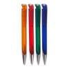 Ручка шариковая Cello Fusion Color красный прозрачный корпус хромированные детали синие чернила (1284) (мин.кол.50)