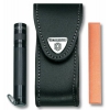 Чехол из нат.кожи Victorinox Leather Belt Pouch (4.0520.32) черный с застежкой на липучке/отдел.для фонаря и точ.камня без упаковки