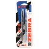 Ручка гелевая Zebra J-Roller RX  0,5мм черный/синий блистер (2шт) (306 202612)