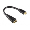Адаптер HDMI Hama черный A-miniC(f-m) 10cм позолоченные контакты (H-108112) (108112)