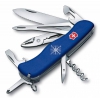 Нож перочинный Victorinox Skipper 0.9093.2WS с фиксатором лезвия 18 функций со шнурком синий