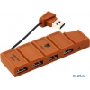 Концентратор USB 2.0 Konoos UK-35 "Шоколад" (4 порта)