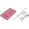Аккумулятор KS-is Power Bank KS-215 Pink (2xUSB 2.1A, 10000mAh, 9  адаптеров, Li-lon)
