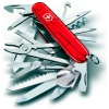 Нож перочинный Victorinox SWISS CHAMP 91мм полупрозрачный красный (1.6795.T)