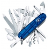 Нож перочинный Victorinox SWISS CHAMP 91мм полупрозрачный синий (1.6795.T2)