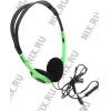 Наушники с микрофоном Defender Aura HN-001 Green  (шнур  1.2м)  <63005>