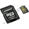Kingston <SDCA10/16GB>  microSDHC Memory Card 16Gb UHS-I U1  microSD-->SD Adapter