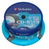 Диск CD-R Verbatim 700Mb 52x Cake Box Printable (1шт) (25) (43439)