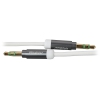 Аудио-кабель Belsis Jack - Jack, 3,5мм, спиральный, позолоченный, белый, 2м/BS1021