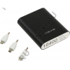 Внешний аккумулятор KS-is Power Bank KS-239 Black (USB 2.1A, 10400mAh,  3 адаптера, Li-lon)
