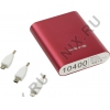 Внешний аккумулятор KS-is Power Bank KS-239 Red (USB 2.1A, 10400mAh, 3  адаптера, Li-lon)