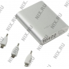 Внешний аккумулятор KS-is Power Bank KS-239 Silver (USB 2.1A, 10400mAh,  3  адаптера,  Li-lon)