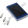 Внешний аккумулятор KS-is Power Bank KS-225 Blue (2xUSB 2.1A, 13800mAh,  1 адаптер,фонарь,солнечная панель,Li-lon)
