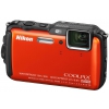 Фотоаппарат Nikon Coolpix AW120 Orange <16Mp, 5x zoom, SD, USB, 3", GPS+ГЛОНАСС, Водонепроницаемый> (водонепроницаемый 18 метров) (VNA592E1)