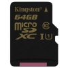 Карта памяти MicroSDXC 64GB Kingston Class10 Без адаптера (SDCA10/64GBSP)