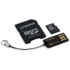 Карта памяти MicroSDHC 8GB Kingston Class10 + адаптер, ридер (MBLY10G2/8GB)