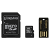 Карта памяти MicroSDHC 4GB Kingston Class10 + адаптер, ридер (MBLY10G2/4GB)