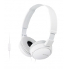 Гарнитура мониторы Sony MDR-ZX110AP 1.2м белый проводные (оголовье) (MDRZX110APW.CE7)