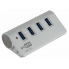 Разветвитель USB 3.0 PC Pet BW-U3058A Aluminium silver 4-Port USB 3.0/2.0, 86mm * 46mm * 28mm