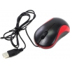 OKLICK Optical Mouse <115S> <Black&Red> (RTL) USB  3btn+Roll,  уменьшенная  <711637>