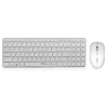 Клавиатура + мышь Rapoo 9300P клав:белый мышь:белый USB беспроводная slim