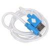 Кабель 3Cott 3C-LDC-066BL-MUSB, USB Type A/M на Micro USB/M с подсветкой теплого оттенка, 1 м, синий