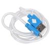 Кабель 3Cott 3C-CLDC-066BBL-MUSB, USB Type A/M на Micro USB/M с подсветкой холодного оттенка, 1 м, синий