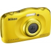 Фотоаппарат Nikon Coolpix S33 Yellow <13.2Mp, 3x zoom, 2.6", SDXC, Влагозащитная, Ударопрочная> (водонепроницаемый 10 метров) (VNA853E1)