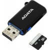 ADATA Premier <AUSDH8GUICL10-ROTGMBK> microSDHC Memory Card 8GbUHS-I  U1+ microSD-->OTG/USB Adapter