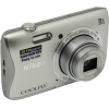 Nikon CoolPix S3700 <Silver> (20.1Mpx, 25-200mm, 8x, F3.7-6.6, JPG, SDXC, 2.7", WiFi, NFC,  USB2.0, AV, Li-Ion)