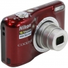 Nikon CoolPix L31 <Red> (16.1Mpx, 26-130mm, 5x, F3.2-6.5, JPG, SDXC, 2.6", USB2.0,  AV, AAx2)